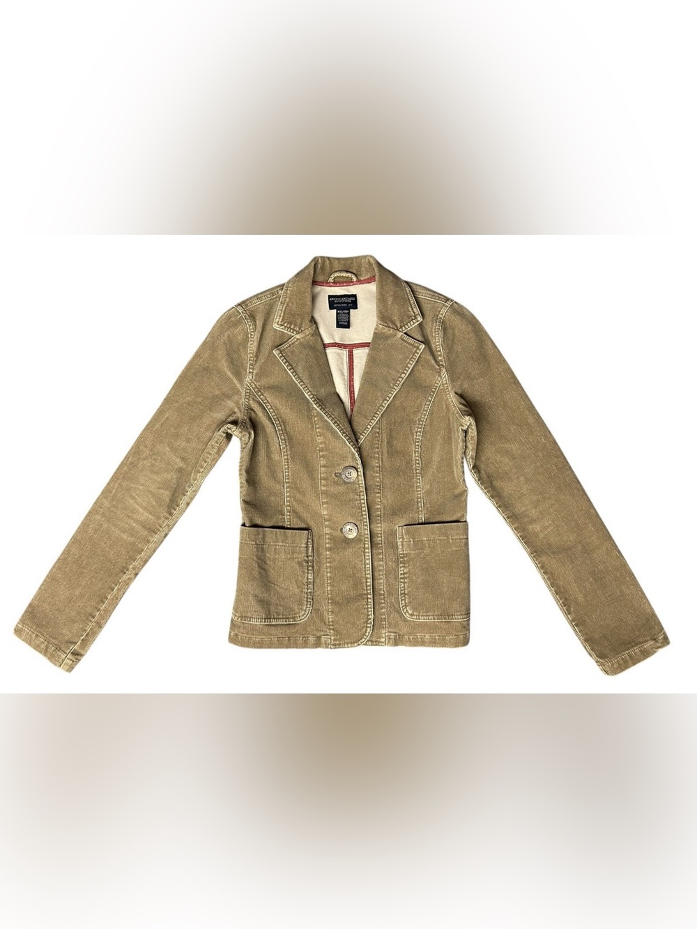Vintage American Eagle Brown Corduroy Blazer Jacket Size XS